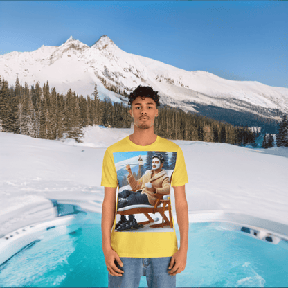 Indecisive Skier: Premium Unisex Graphic Tee for Ski Lovers and Spa Enthusiasts