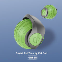 Green, blue and orange bouncing ball for dog entertainment. Smart pet toy for hours of fun.