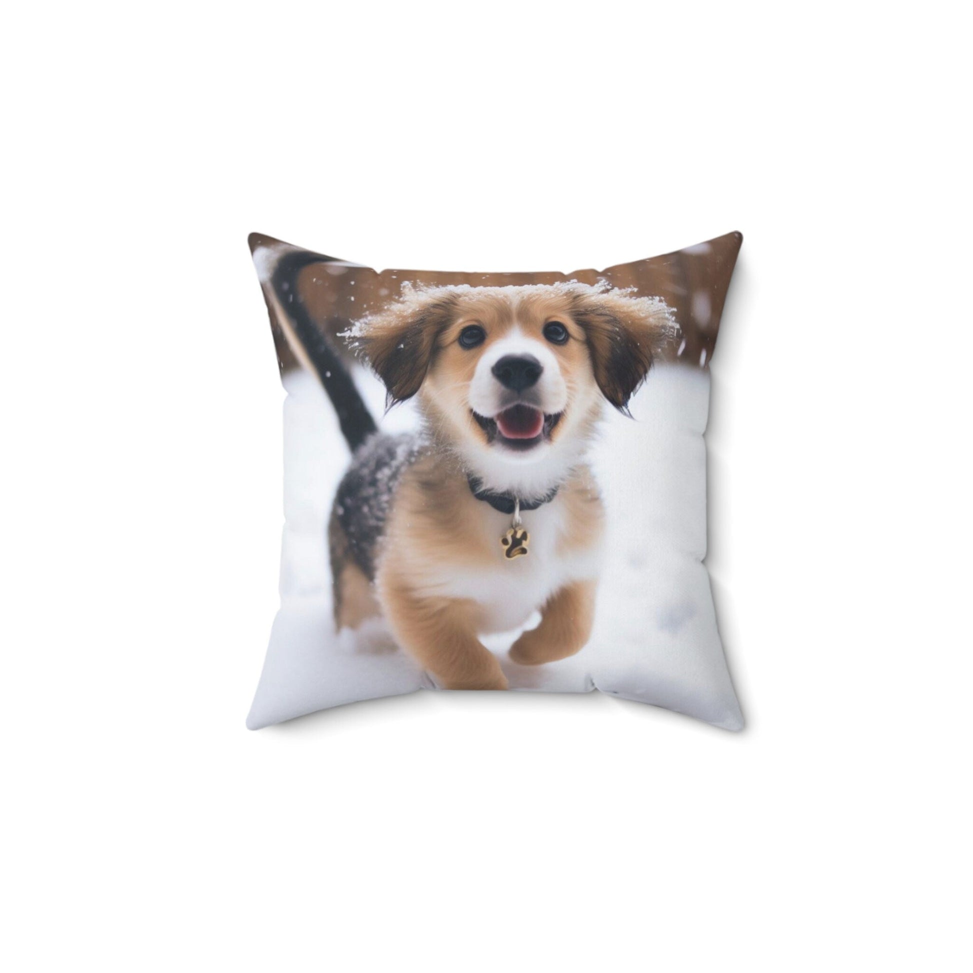 Joyful Puppy Pillow, Cute Decorative Throw Pillow, Dog Inspired Accent Pillow, Dog Lover Gift, Mix and Match Decor, Cozy Home Accent - Best Gifter Ever: Unwrap Your Passion: Ski. Snowboard. Travel. Love. Play. Shop.