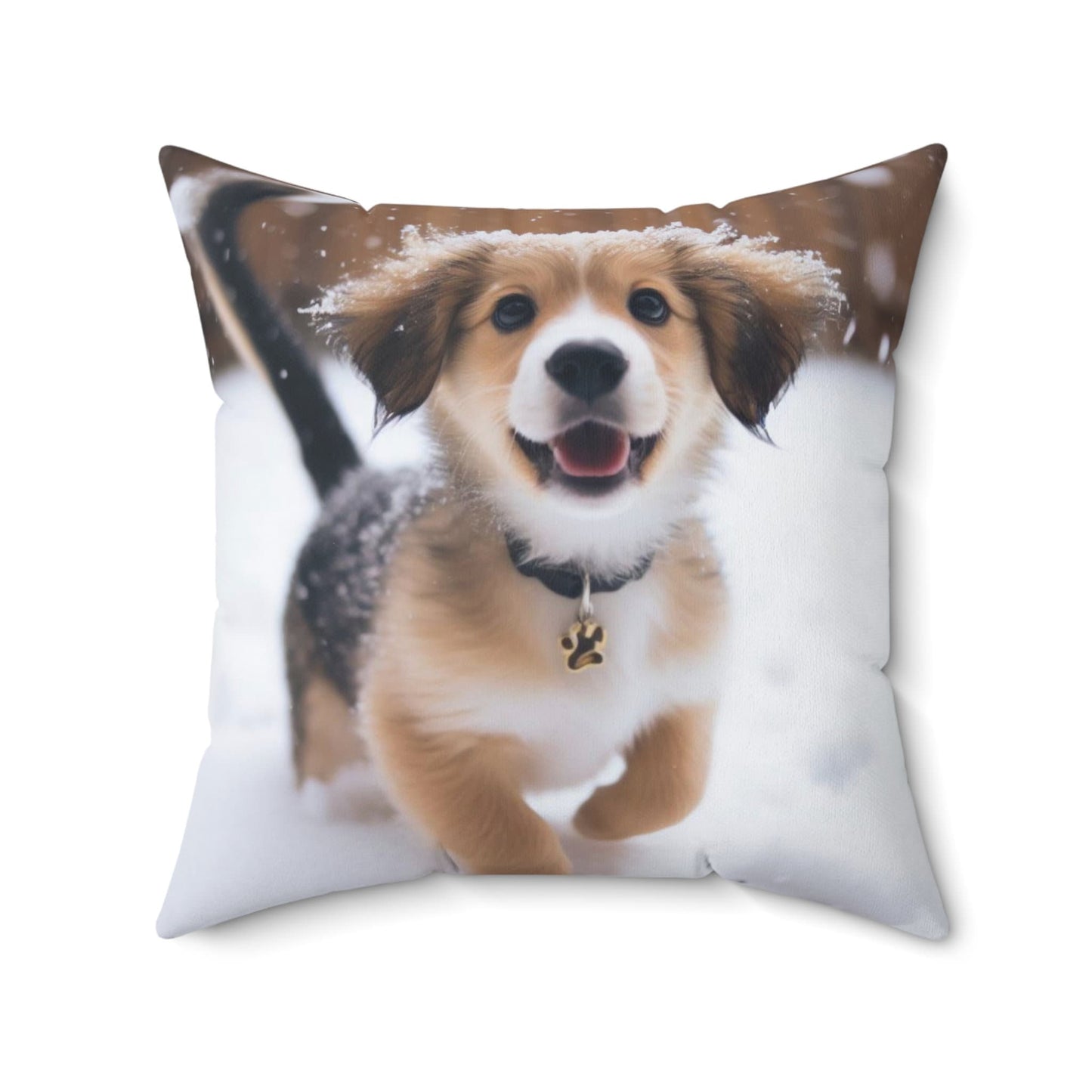 Joyful Puppy Pillow, Cute Decorative Throw Pillow, Dog Inspired Accent Pillow, Dog Lover Gift, Mix and Match Decor, Cozy Home Accent - Best Gifter Ever: Unwrap Your Passion: Ski. Snowboard. Travel. Love. Play. Shop.