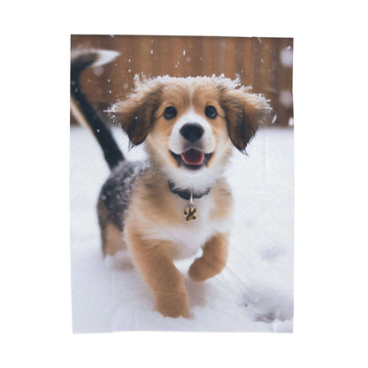 Joyful Puppy Throw Blanket from Best Gifter Ever: Unwrap Your Passion: Ski. Snowboard. Travel. Love. Play. Shop.