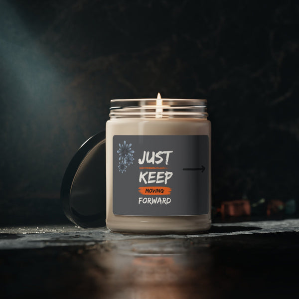 Just keep moving forward Bravery Candle: Uplifting Aromatherapy Soy Candle. Apple Harvest Scented Soy Candle, 9oz