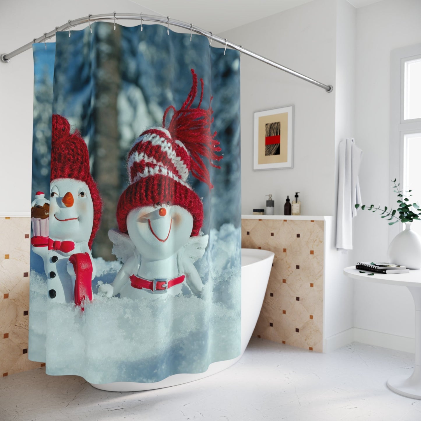 Kids Christmas Shower Curtain - Enchanting Snowmen for Winter - Themed Kids Bathroom Decor - Best Gifter Ever: Unwrap Your Passion: Ski. Snowboard. Travel. Love. Play. Shop.