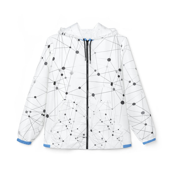 Lightweight Geometric Windbreaker: Unisex, City & Outdoor Adventure Ready, Ideal for Travel.