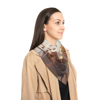 Lightweight Stylish Scarf with Tropical Motif in Earthy Colors. Perfect Beach - Themed Accessory. Beach vacation accessories. Beachy gift ideas  .