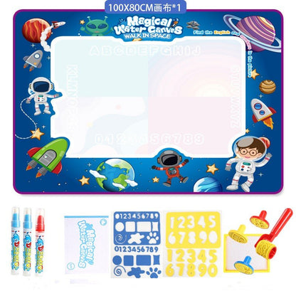 Water Drawing Mat With Accessories. Montessori-Inspired Art Toy. Water Canvas With Magic Pens. 