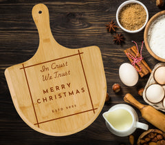 Pizza Lover Gift Idea. Eco-Friendly Pizza Board. Christmas Kitchen Accessory. Funny Pizza Board. In Crust We Trust Board. 
