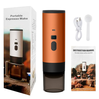 High Pressure Espresso On The Go. Smart Heating Coffee Machine. Travel Espresso Maker With Battery. 