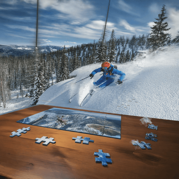 Ski Puzzle (120 Piece): Winter Lodge Fun and Family Game for All Ages!