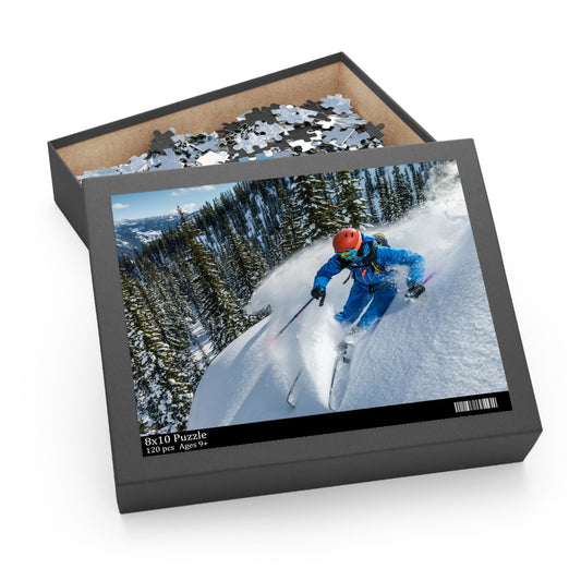 Ski Puzzle (120 Piece): Ski Lodge Fun for All Ages! Ski Lodge Game, Family Fun, Mind - Building Activity