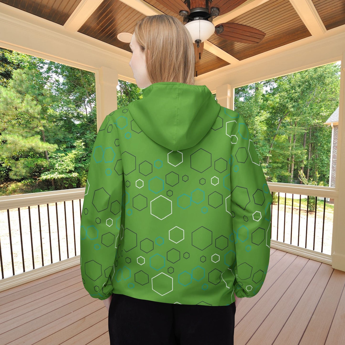 Packable Geometric Print Windbreaker: Travel Must - Have for Women, Lightweight Jacket for Men - Best Gifter Ever: Unwrap Your Passion: Ski. Snowboard. Travel. Love. Play. Shop.