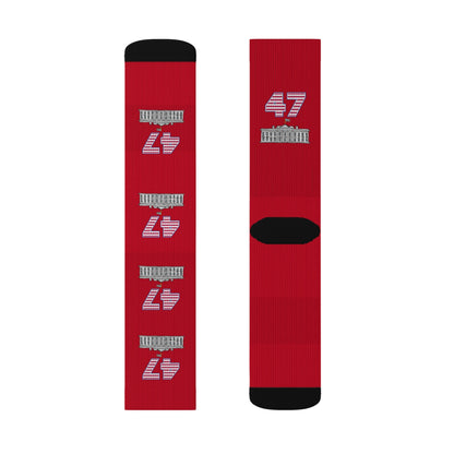 Patriotic Trump Socks: Celebrate the 45th & 47th President with Superb Red & Black Design - Best Gifter Ever: Everyday Items and Unique Gifts for Ski, Snowboard, Travel, and More