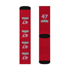 Patriotic Trump Socks: Celebrate the 45th & 47th President with Superb Red & Black Design - Best Gifter Ever: Everyday Items and Unique Gifts for Ski, Snowboard, Travel, and More