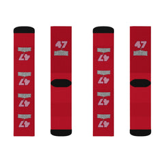 Patriotic Trump Socks: Celebrate the 45th & 47th President with Superb Red & Black Design - Best Gifter Ever: Everyday Items and Unique Gifts for Ski, Snowboard, Travel, and More