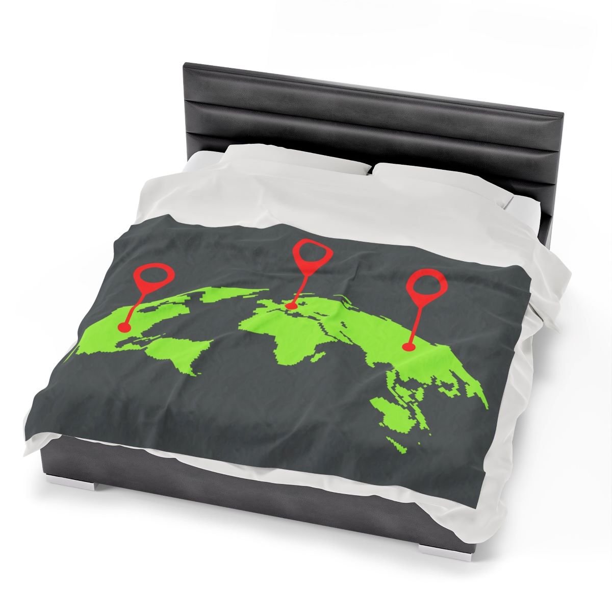 Premium Travel Blanket – World Map Design for Adventurers & Cozy Moments