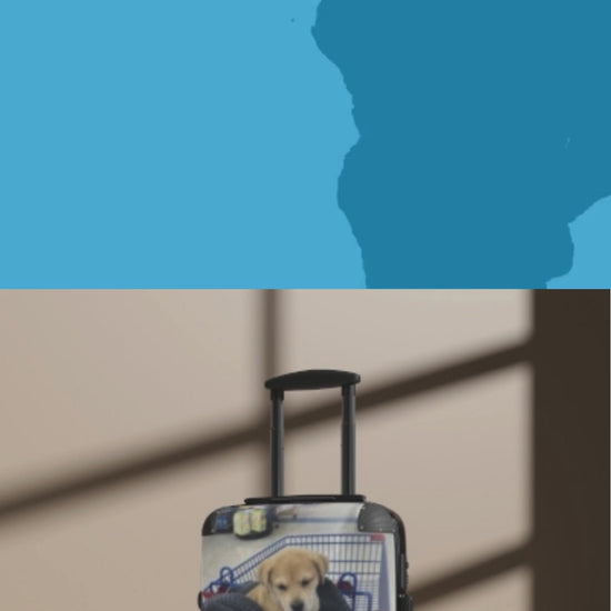 Jet-Set Pup - The Ultimate 3-Size Happy Puppy Suitcase Set for Stylish Travelers