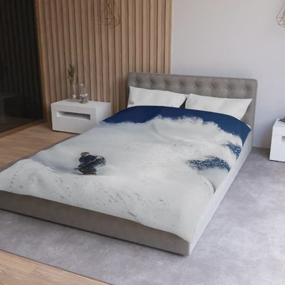 Snowboarder duvet video. Luxury alternative to premium hotel bedding. Buy now!