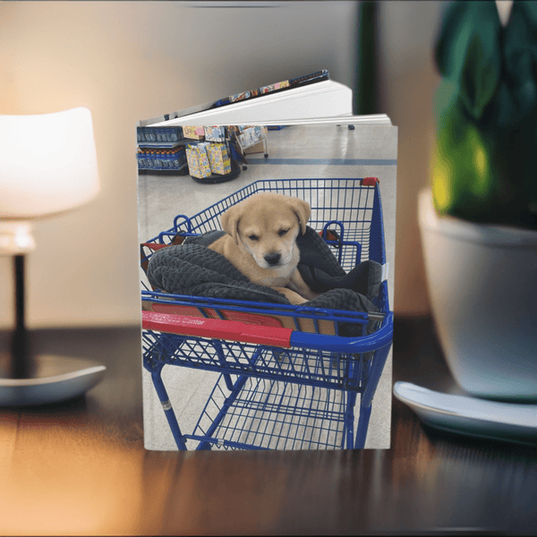 Puppy Cart Adventures Hardcover Notebook: Daily Journal for All Ages!
