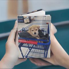 “Puppy Cart Adventures” Hardcover Notebook: Where Tails Wag and Ideas Bloom! Hardcover Notebook (150 Lined Pages). Unique journals as storytelling gifts.
