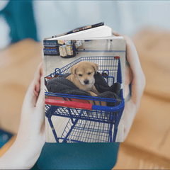 “Puppy Cart Adventures” Hardcover Notebook: Where Tails Wag and Ideas Bloom! Hardcover Notebook (150 Lined Pages). Gifts for lazy people.