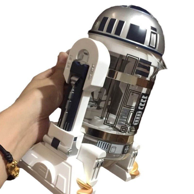 Heat-resistant coffee maker. Star Wars coffee gift. Coffee press for collectors. Star Wars home barista. R2-D2 coffee pot. French press for tea. 
