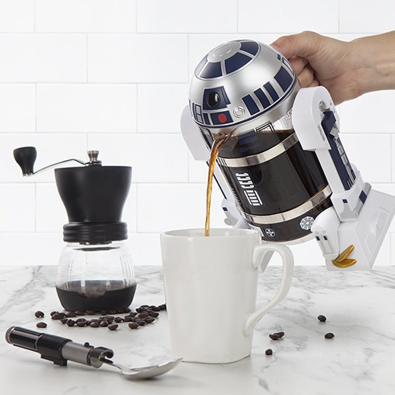 Star Wars French press. R2-D2 coffee maker. 32 oz French press. BPA-free coffee press. Novelty coffee brewer.