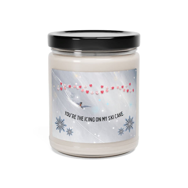 Romantic Candle for Long Burning Love - “You Are the Icing on My Ski Cake” - Perfect Valentine’s Day, Anniversary, or Christmas Gift for Wife