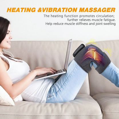 Heating and vibration massager for your knee. Best arthritis, meniscus & osteoporosis knee therapy. Knee massager with heat.