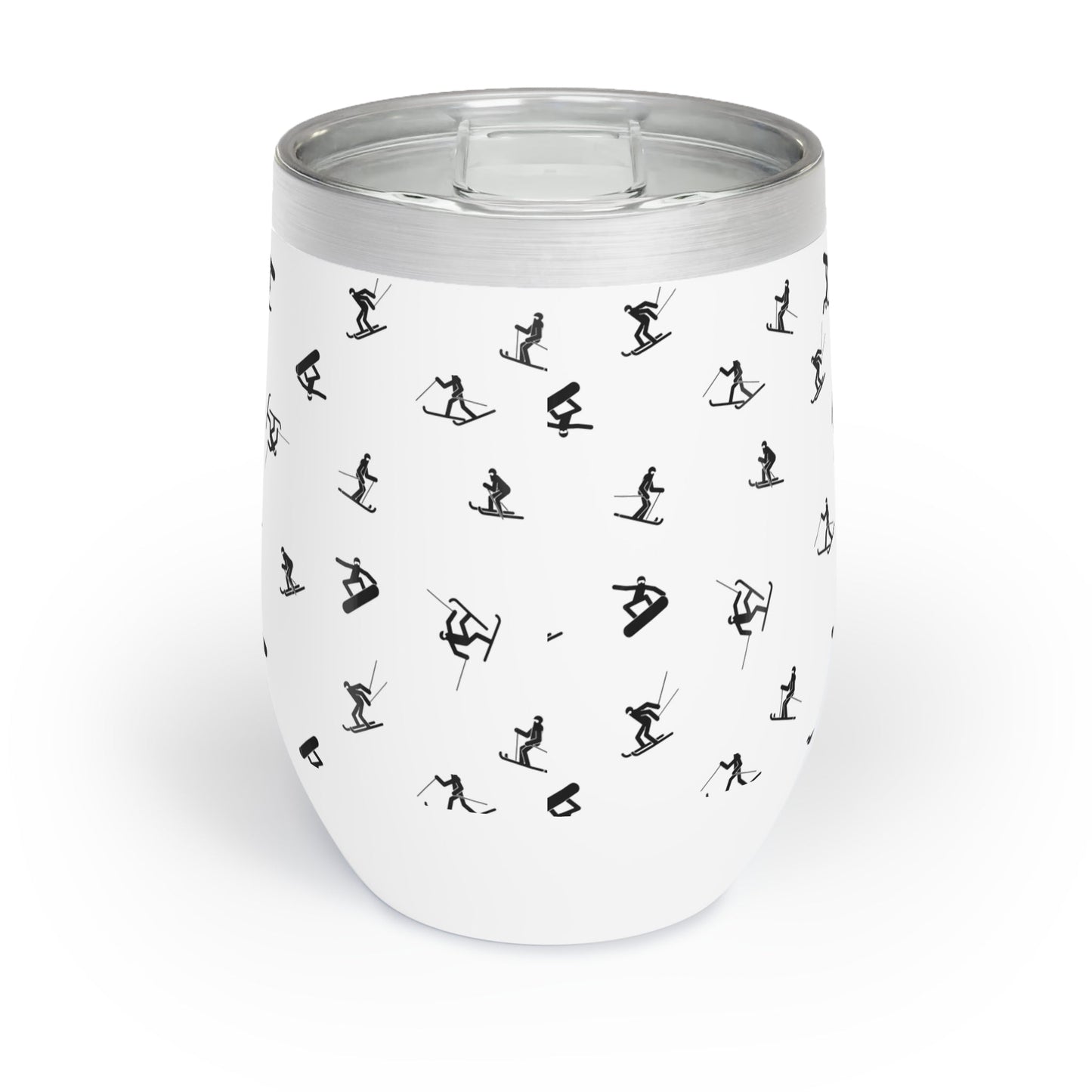 Sip in Style with Our Ski and Snowboard - Themed Stainless Steel Tumbler! Wine or Hot Chocolate Anyone?