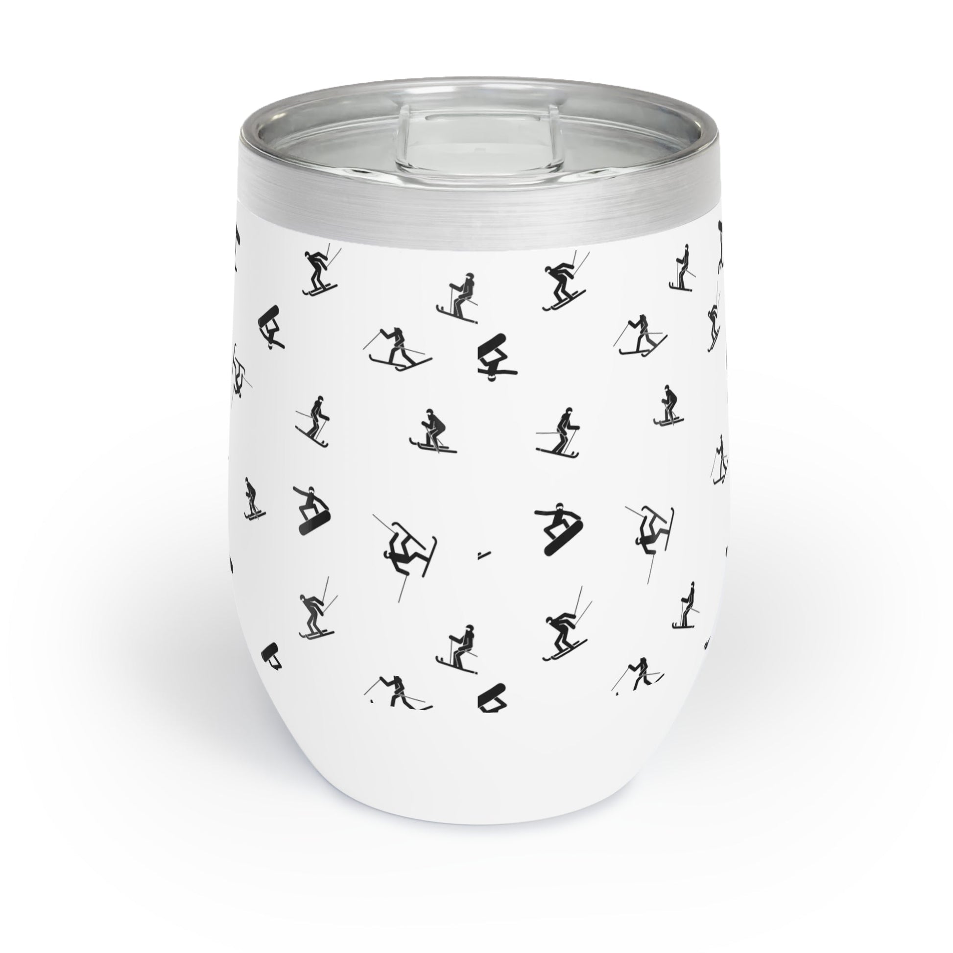 Sip in Style with Our Ski and Snowboard - Themed Stainless Steel Tumbler! Wine or Hot Chocolate Anyone?