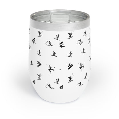 Sip in Style with Our Ski and Snowboard - Themed Stainless Steel Tumbler! Wine or Hot Chocolate Anyone?