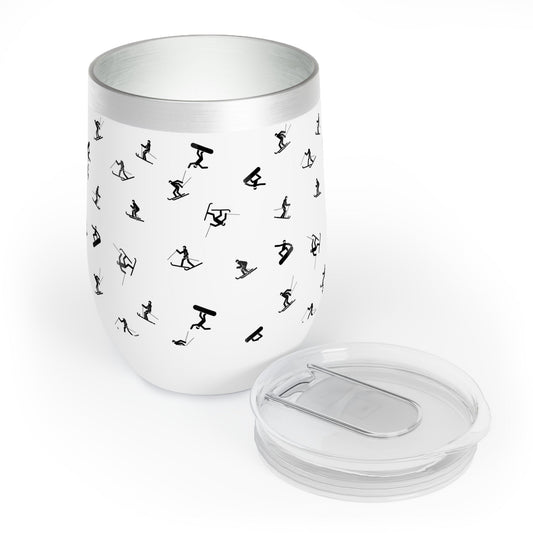 Sip in Style with Our Ski and Snowboard Stainless Steel Tumbler! Wine or Hot Chocolate Anyone?
