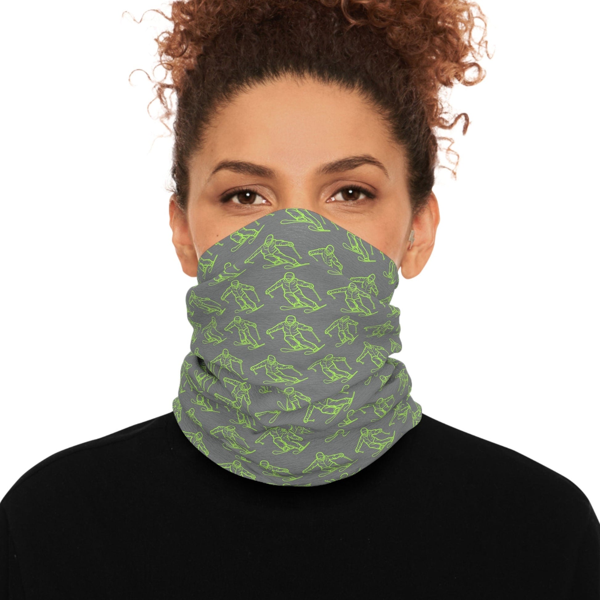 Ski - Themed Bandana, Tube Scarf, Unisex Neck Cover, Skiing Essentials, Winter Accessories, Warm Neckwear, Fashion Bandanna, Neck Gaiter. Breathable neck covers for Summer and Winter.