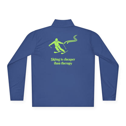 Skiing is cheaper than therapy - Pullover I Second layer for skiers with sass I For men I For women - Best Gifter Ever: Unwrap Your Passion: Ski. Snowboard. Travel. Love. Play. Shop.