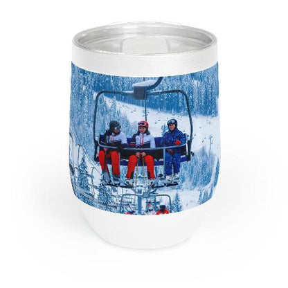 Slope - Ready Skiers: Chill Wine Tumbler for Alpine Enthusiasts! Mix and Match Design Collection for a Perfect Gift Set! - Best Gifter Ever: Unwrap Your Passion: Ski. Snowboard. Travel. Love. Play. Shop.