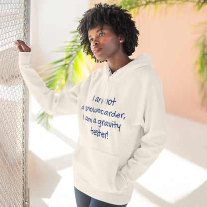 Snowboarder Gear: "Gravity Tester", Snowboarder Hoodie, Stylish Unisex Pullover, Skiing Sweatshirt, Winter Sports Apparel, Snowboarding Gift. Sweatshirt snowboard and ski.