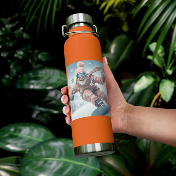 Snowboarder's Dream - Copper Vacuum Insulated Bottle Designed with Snowboarding in Mind, 22oz. Hydration Nation. Health and Happiness.