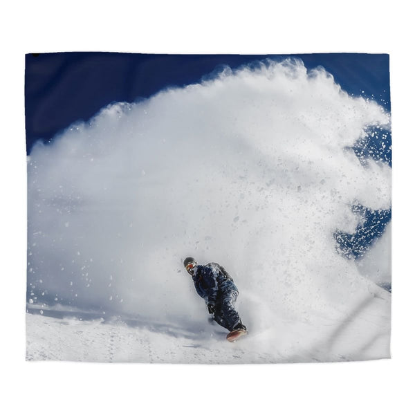 Snowboarding Microfiber Duvet Cover - Perfect Winter Sports Bedding for Cozy Nights