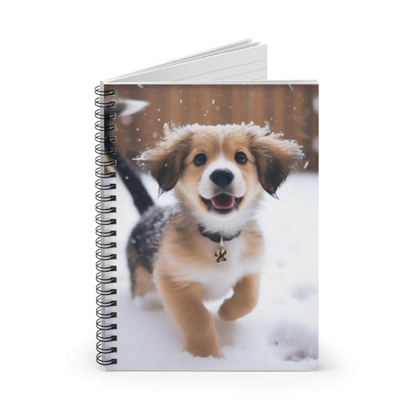 Spiral Notebook with Puppy Design, Dog Lover Journal, Cute Animal Notebook, Gift for Dog Owner, Pet Lover Gift