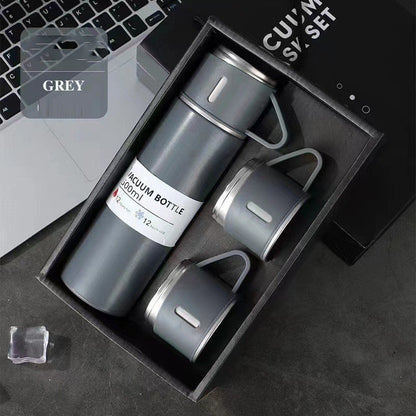 Vacuum insulated stainless steel travel mug designed for hot and cold drinks during daily use