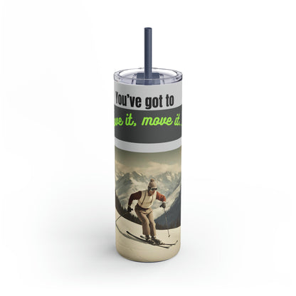 Stay Hydrated on the Slopes: Maars Maker 20oz Tumbler / Retro ski - themed water bottle. Best Gift for sophisticated man.