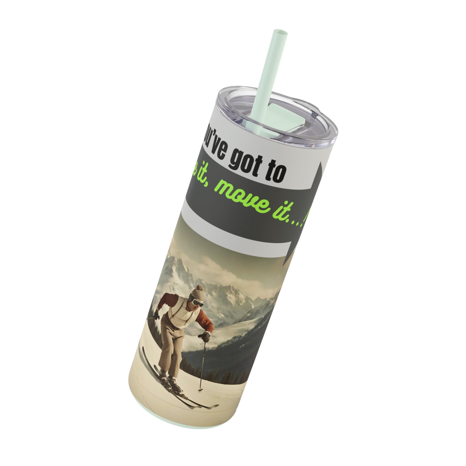 Stay Hydrated on the Slopes: Maars Maker 20oz Tumbler / Retro ski - themed water bottle - Best Gifter Ever: Unwrap Your Passion: Ski. Snowboard. Travel. Love. Play. Shop.