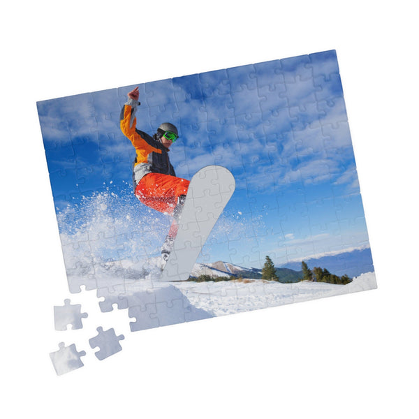 Thrilling Snowboarder Puzzle | 110-Piece Jigsaw | Perfect Gift for Ski Enthusiasts | Apres Ski | Family Fun | Winter Theme