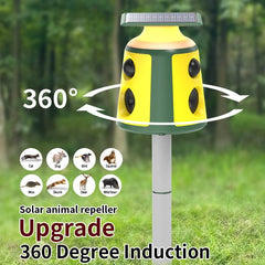 Top-Notch Ultrasonic Animal Repeller & Bark Stopper – Solar & USB Powered Pest Deterrent for Dogs, Cats, Birds, Snakes, Rodents & More