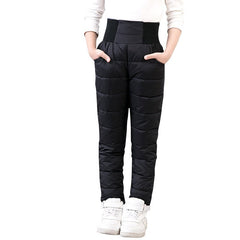 Waterproof Snow Pants For Kids. Windproof Winter Pants Youth. Toddler To Teen Down Pants. Kids Ski Trousers With Elastic Cuffs.
