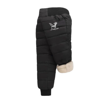Kids Cold Weather Down Pants. Insulated Snow Pants For Kids. Warm Winter Pants Boys Girls. High Waist Snow Pants Children.