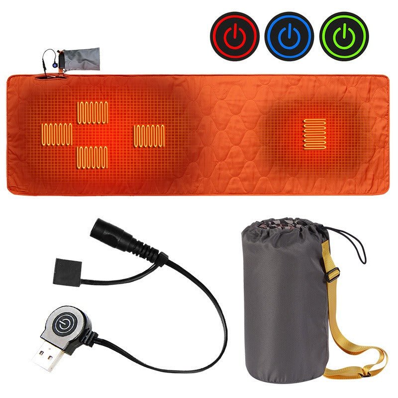 Outdoor Heated Mat. Camping Sleep Pad. Battery Heated Mat. 