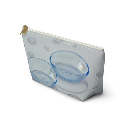Lightweight organizer for contact lenses and glasses.