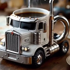 Cool truck coffee mug, semi-truck kitchenware, truck collector's mug, fun truck coffee cup, semi-truck beverage mug. Best collectibles from Best Gifter Ever.