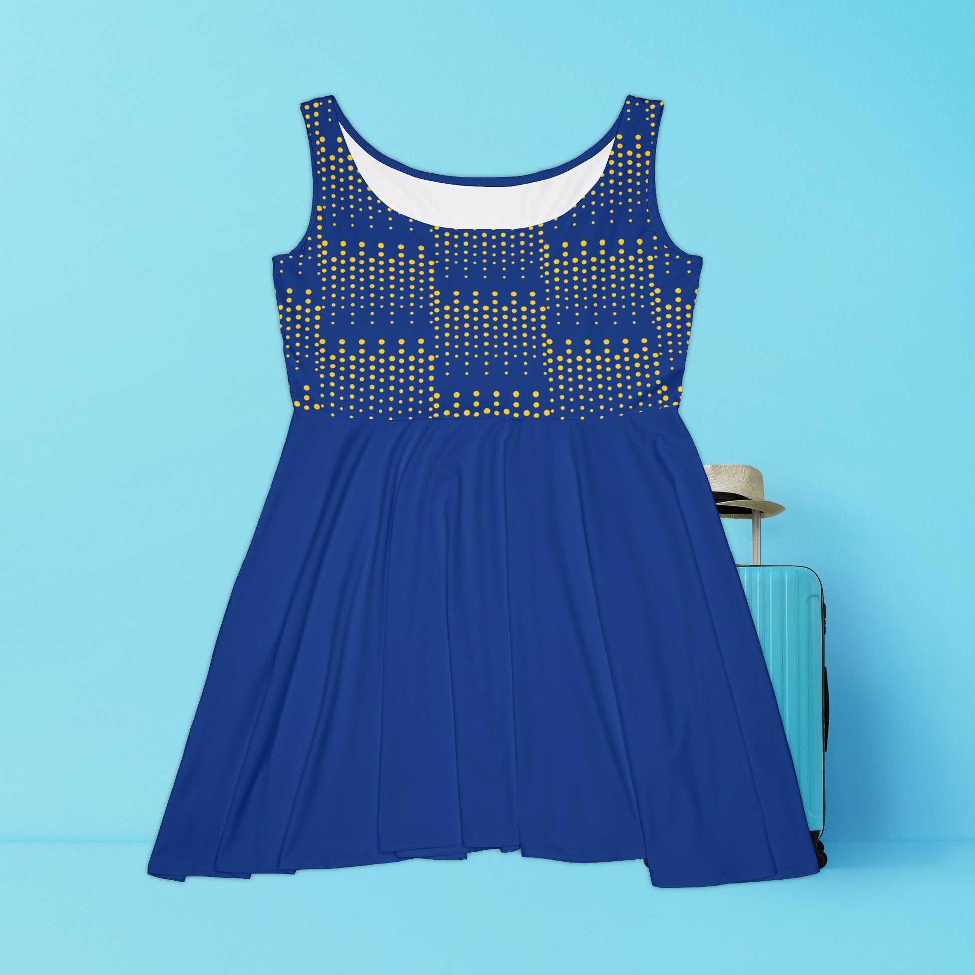Versatile Polka Dot Skater Dress - Your Summer Wardrobe Essential. Perfect Dress for Travel. All Day Comfort. Flattering Silhouette. - Best Gifter Ever: Unwrap Your Passion: Ski. Snowboard. Travel. Love. Play. Shop.